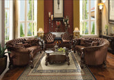 Versailles Brown Velvet & Cherry Oak Sofa Model 52080 By ACME Furniture